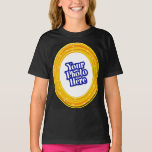 Halloween Orange And Yellow Swirl With Your Photo T-Shirt