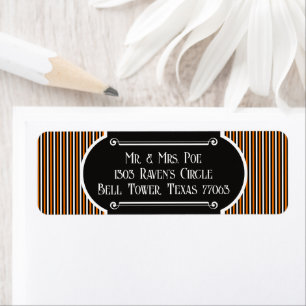 Halloween Orange & Black Vintage Stripe