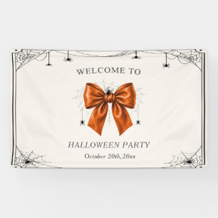 Halloween Orange Bow Banner