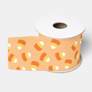 Halloween Orange Candy Corn Ribbon Grosgrain Ribbon