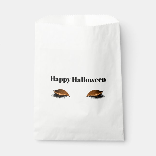 Halloween Orange Glitzy Eyes Favour Bag (Front)