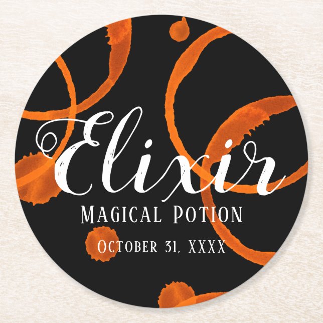 Halloween Orange Potion Coaster (Front)