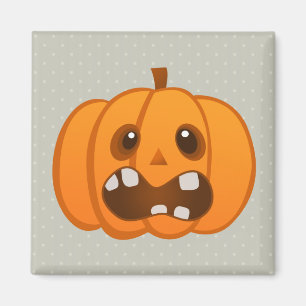 Halloween Orange Pumpkin Jack-o'-lantern Magnet