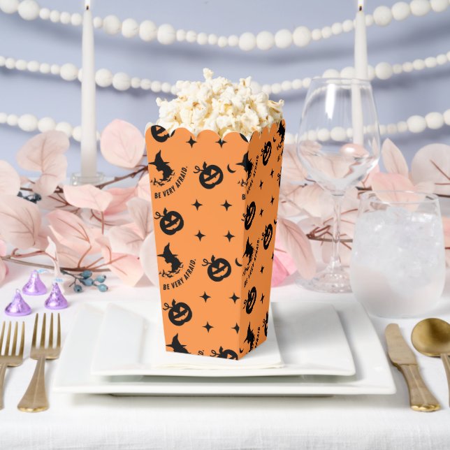 Halloween Orange Spooky Pumpkin Witch  Favor Box (Wedding)