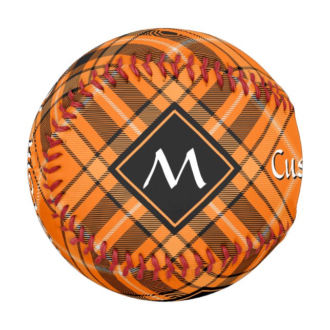Halloween Orange Tartan Baseball (Front Left)