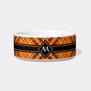 Halloween Orange Tartan Bowl