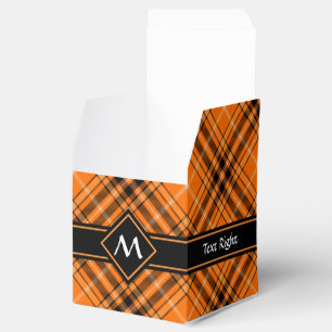 Halloween Orange Tartan Favor Box