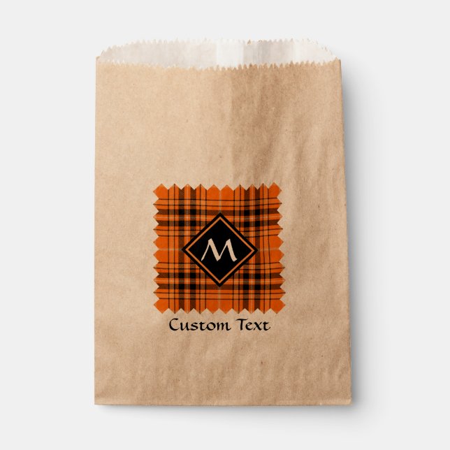 Halloween Orange Tartan Favour Bag (Front)