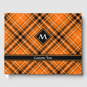 Halloween Orange Tartan Guest Book