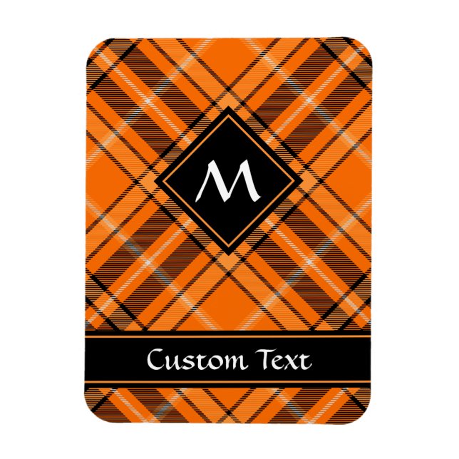 Halloween Orange Tartan Magnet (Vertical)