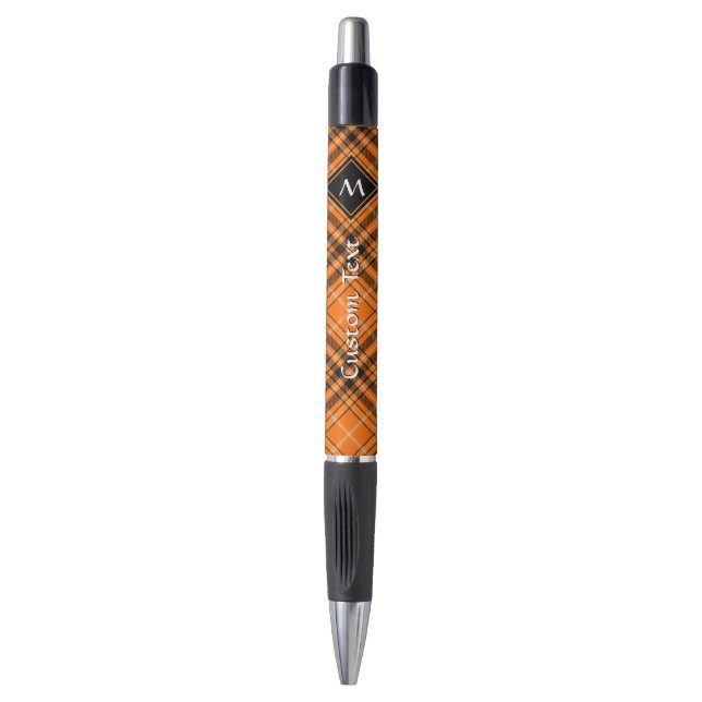 Halloween Orange Tartan Pen (Front Vertical)