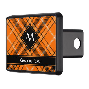 Halloween Orange Tartan Trailer Hitch Cover