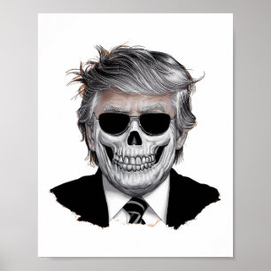 Halloween Orange Trump American Horror Party Costu Poster