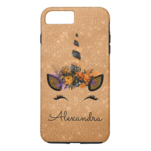Halloween Orange Unicorn Glitter and Sparkle Case-Mate iPhone Case