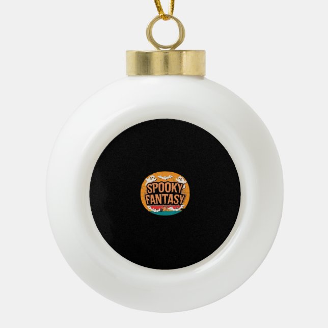Halloween Orchestra Classic T-Shirt Ceramic Ball Christmas Ornament (Front)