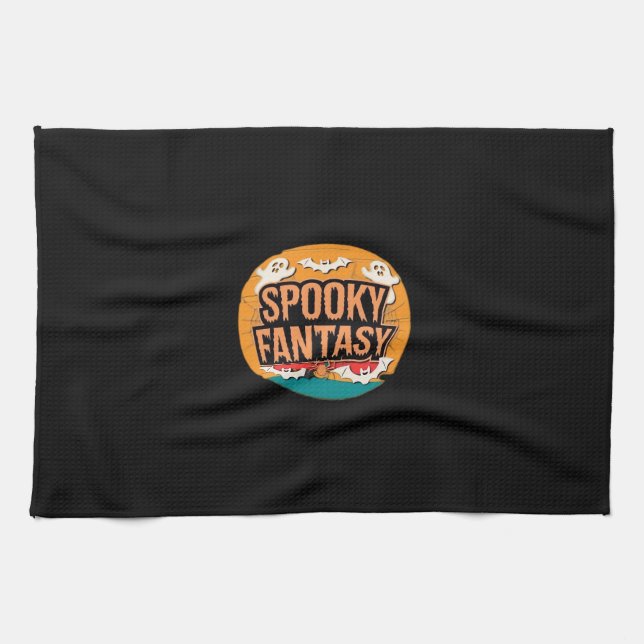 Halloween Orchestra Classic T-Shirt Kitchen Towel (Horizontal)