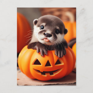 Halloween Otter Postcard