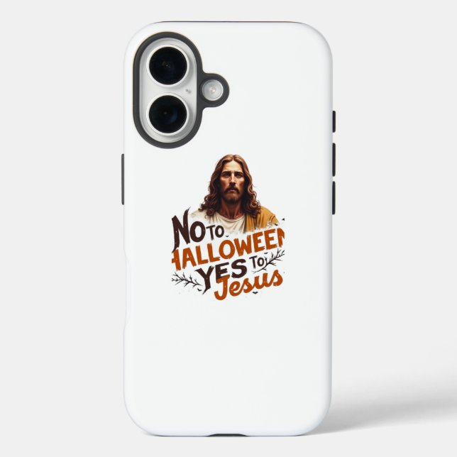 Halloween Oui Jésus iPhone 16 Coque (Verso)