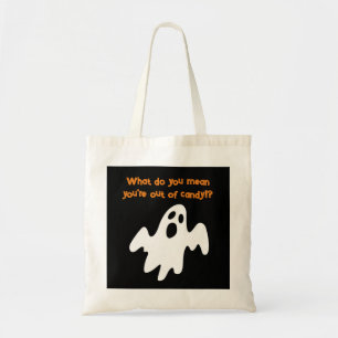 Halloween Out of Candy Funny Ghost Tote Bag