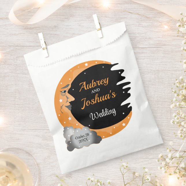 Halloween Over the Moon Personalized Favour Bag (Clipped)