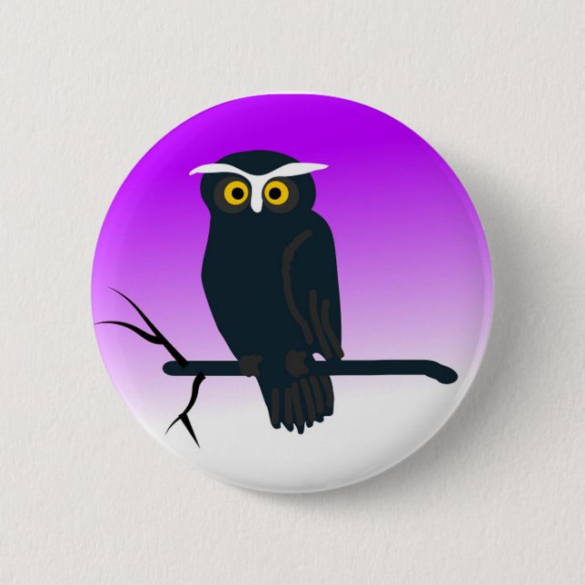 Halloween Owl Button (Or?) (Front)