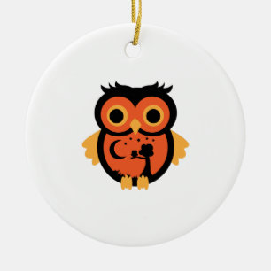 Halloween Owl Ceramic Ornament
