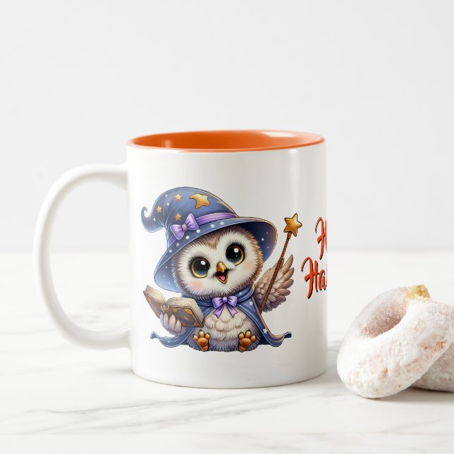 Halloween Owl Coffee Mug (Avec donut)