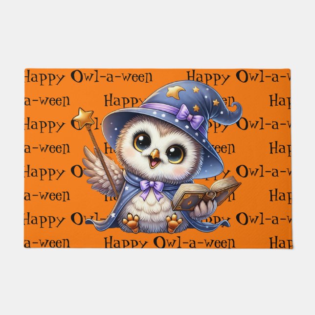 Halloween Owl Doormat (Front)