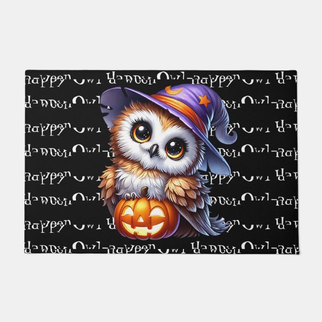 Halloween Owl Doormat (Front)