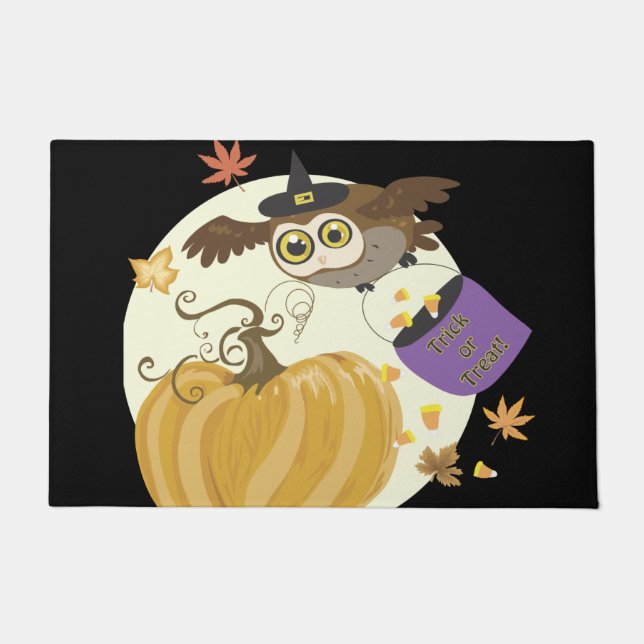Halloween Owl Doormat (Front)