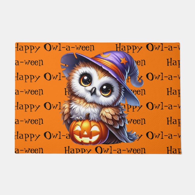 Halloween Owl Doormat (Front)