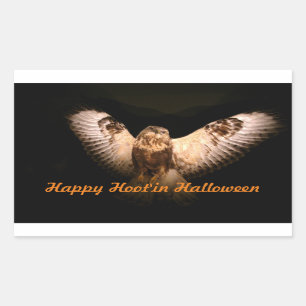 Halloween Owl In Flight Sticker
