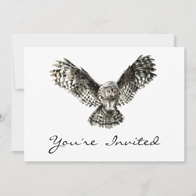 Halloween Owl Party Invite to Customize (Front)
