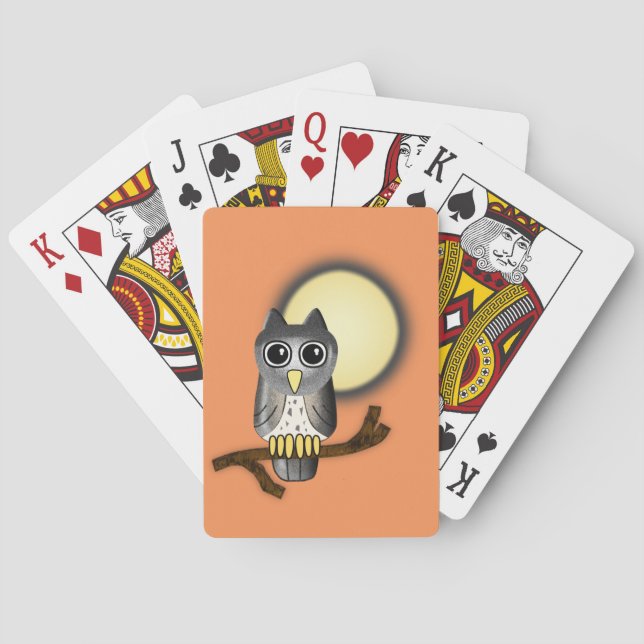 Halloween Owl Playing Cards (Back)