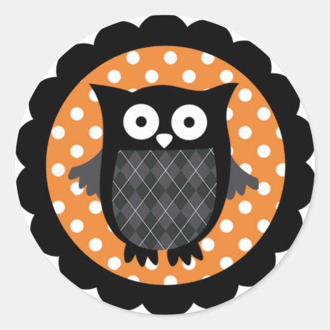 Halloween Owl Sticker (Front)