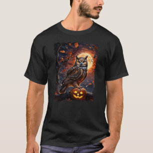 Halloween Owl with Jack-o'-Lantern T-Shirt