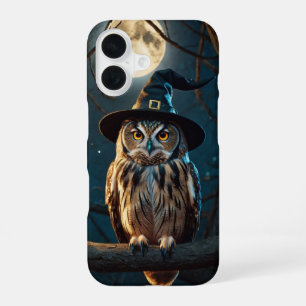 Halloween Owl with Witch Hat iPhone 16 Case