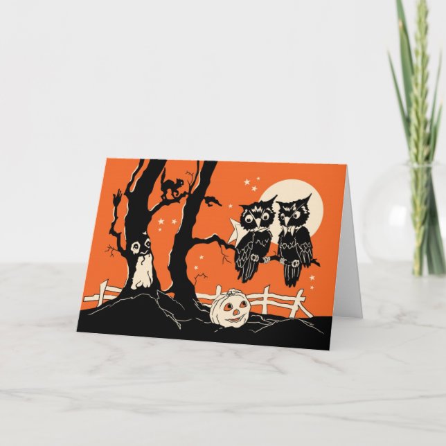 Halloween Owls Card (Front)