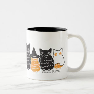 Halloween Owls Two-Tone Coffee Mug