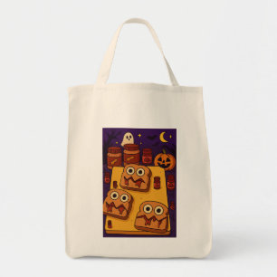 Halloween P&J Sandwich Design Tote Bag