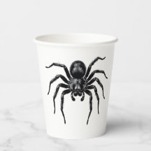 Halloween Paper Cup with Spider Design