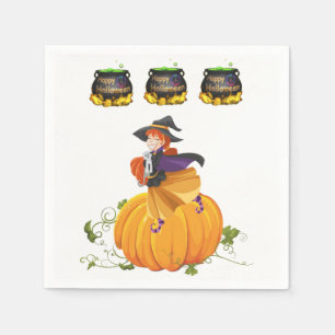 Halloween Paper Napkins, Pumpkin Napkin