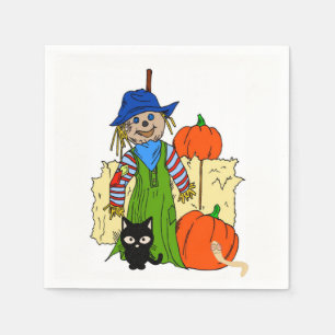 Halloween Paper Napkins, Scarecrow Napkin