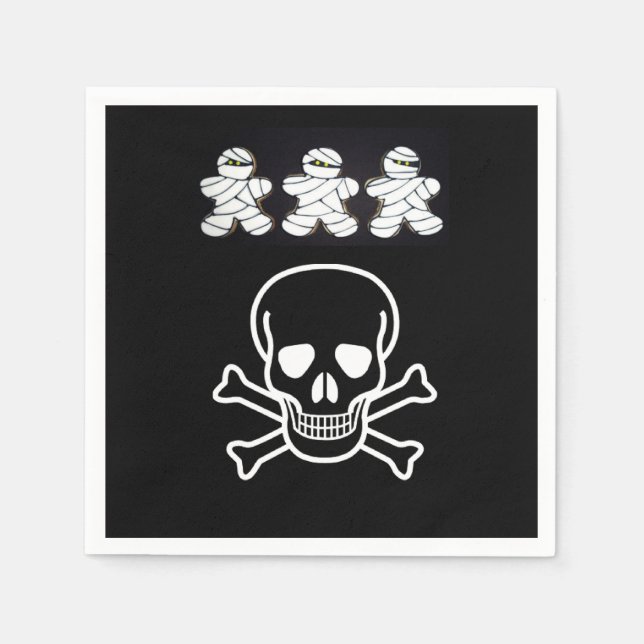 Halloween Paper Napkins, Skull Napkin (Front)