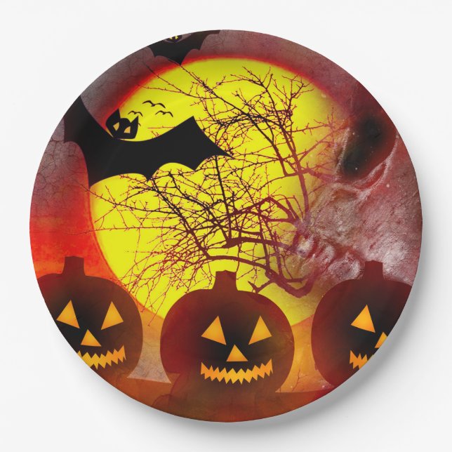 Halloween Paper Party Plate (Front)