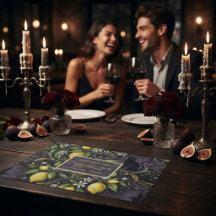 Halloween Paper Placemat Gothic Botanical Lemon