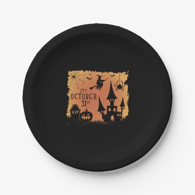 Halloween                                 paper plate (Front)