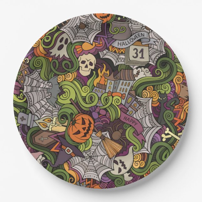 Halloween Paper Plate (Front)