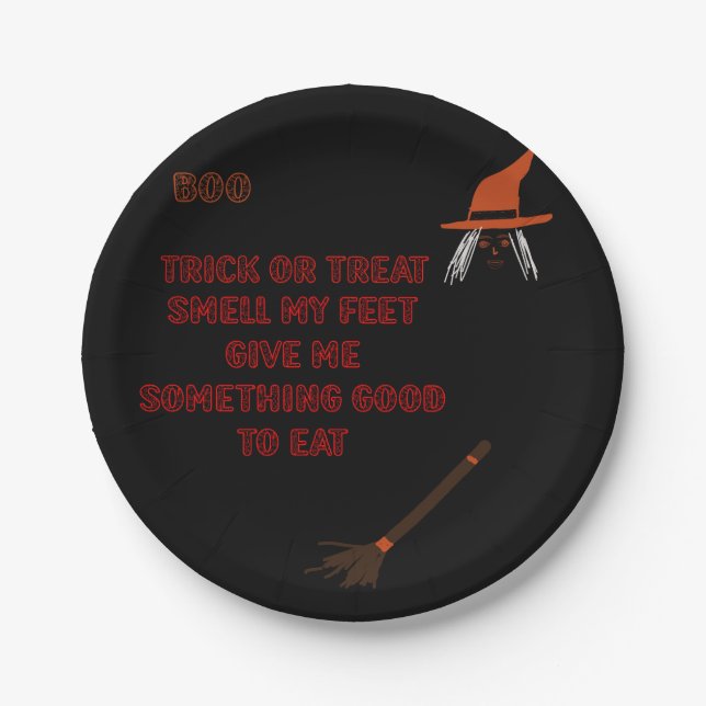 Halloween Paper Plate (Front)