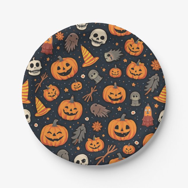 Halloween paper plates (Front)